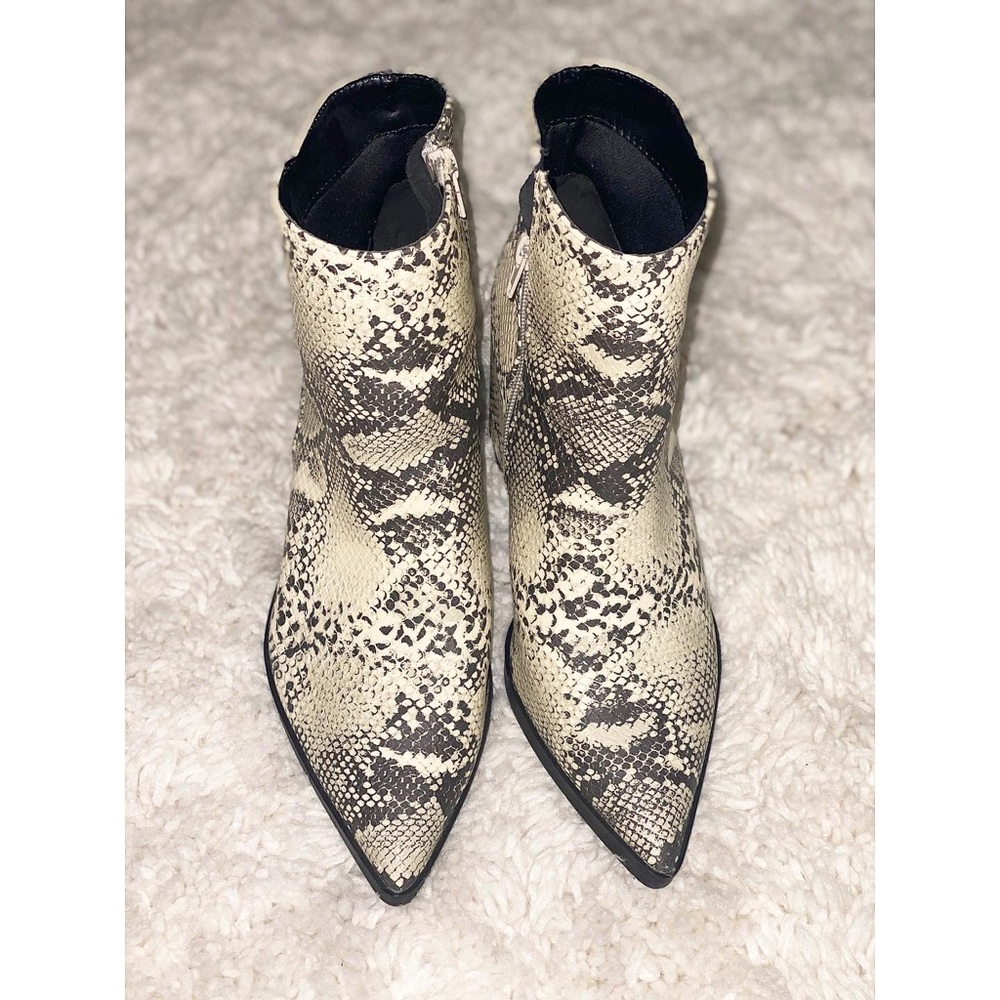 Faux Python Snake Print Booties - image 3